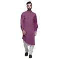thumbnail image 2 of Atasi Kurta Décontractée Imprimée à Col Mandarin Chemise Ethnique Longue Kurta Asymétrique, 2 of 6