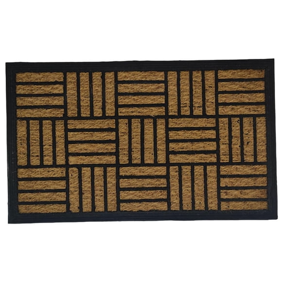 Home Décor Inc. Basic Coir Doormat – Durable, Natural Fiber, Anti-Skid Backing
