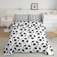 thumbnail image 1 of Erosebridal Cartoon Soccer Comforter Sets Queen Size, Rugby Comforters & Duvets, Modern Football Player Decor, Reversible 3pcs, 1 of 7