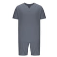 thumbnail image 4 of NTACZA Athletic Mens Shorts Set 2 Piece Short Sleeve Tracksuits Mens Muscle Crew Neck Sweatsuits XL, 4 of 7