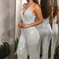 thumbnail image 2 of 2025 Tenue d'Anniversaire Sans Manches à Paillettes pour Femmes, Combinaison Moulante à Bretelles, 2 of 8