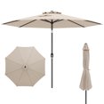 thumbnail image 1 of Gymax Parasol de Patio 300 cm, Parasol de Marché Robuste avec Mécanisme d'Inclinaison, Manivelle, Beige, 1 of 10
