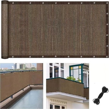 Staron Sun Shade Cloth with Grommets (Brown), 10 X 10' Shade Cloth for Garden Pergola Shade Cover Canopy, Mesh Tarp Sun Screens for Patio, Outdoor, Garden, Backyard