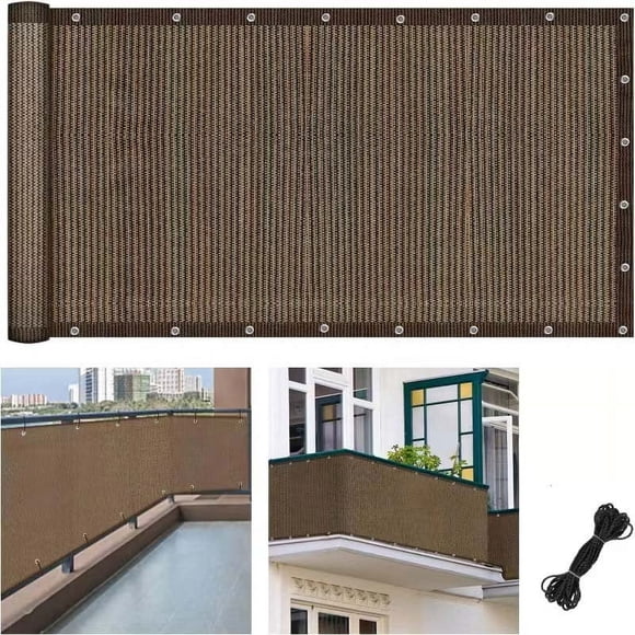 Staron Sun Shade Cloth with Grommets (Brown), 20 X 3.2' Shade Cloth for Garden Pergola Shade Cover Canopy, Mesh Tarp Sun Screens for Patio, Outdoor, Garden, Backyard