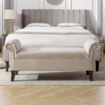 thumbnail image 2 of Kathy Roll Arm Entryway Accent Bench Sky Neutral, 2 of 13