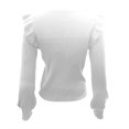 thumbnail image 4 of MESSUEN Chandail à Col Rond pour Femmes Hauts à Volants pour Femmes Chandails à Enfiler Hauts d'Été pour Femmes Chemisiers Habillés Basiques pour Femmes Chandails à Enfiler pour Femmes Blanc TG, 4 of 5
