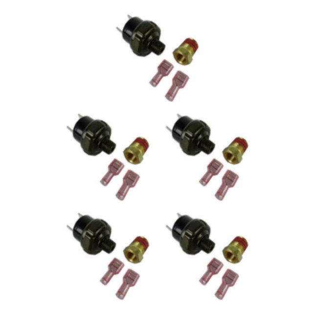 Baohd Durable 12 Volt Compressor Air Pressure Switch for Air Ride Assist Kit Improved Performance Black 70-100 psi 5Set