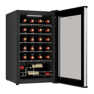 Koolatron 24 Refroidisseur de vin de bouteille, 2.4 Cu ft68 L), Réfrigérateur à vin thermoélectrique, Réfrigérant à vin- Noir