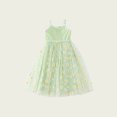 thumbnail image 4 of WEAIXIMIUNG Robes pour Filles Taille 6-7 Jupe pour Filles Enfants Été Mode Petit Imprimé Robe Bouffante Robe de Plage pour Enfants, 4 of 4