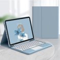 thumbnail image 2 of YOPTOP iPad 10th Generation 2022 10.9” Color Touch Keyboard Case with Bluetooth Mouse Cute Round Key TouchPad Detachable Keyboard for iPad 10,blue, 2 of 7