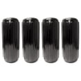 thumbnail image 1 of NEH Center Hole Ribbed Boat Pontoon Fender 10" x 28" 4pcs Inflatable Vinyl Mooring Bumpers Guard Dock Docking - Black, 1 of 3