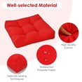 thumbnail image 3 of Gymax Ensemble de 2 Coussins de Siège Carrés pour Chaise, Imperméables, Intérieur Extérieur, Rouge, 3 of 7