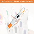 thumbnail image 2 of 15 Pieces Multicolor Ballpoint Pens 4 Colors In 1 Retractable Ballpoint Pens, 2 of 5
