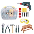 thumbnail image 2 of LSLJS Little Engineer Portable Repair Box Toy Set Simulation Wrench Chainsaw Children's Repair Tool Toys 19-Piece Set, Kids Toys, 2 of 8