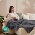 thumbnail image 4 of Bare Home Microplush Fleece Blanket - 300 GSM - Fuzzy Microfleece - Soft & Plush - King, Forged Iron Gray, 4 of 7