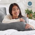 thumbnail image 2 of Bare Home Satin Body Pillowcase - Luxury Pillowcase - Soft and Smooth - Breathable - Envelope Closure, Gray, 2 of 6