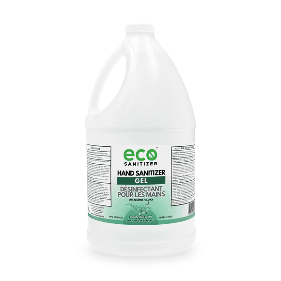 Eco Hand Sanitizer Gel, Eucalyptus Scented, 4 Litre Refill