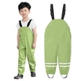 thumbnail image 2 of MIASHUI Salopette Imperméable pour Enfants, Vêtement de Pluie Résistant pour l'Extérieur, Vert, 1-3 Ans, 2 of 4