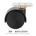 thumbnail image 3 of 1.5 Inch Furniture Caster Wheels Plastic Casters Set Of 4 Plate Swivel Nylon Small For Carts Kitchen Cabinet Table, 3 of 7