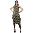 thumbnail image 1 of Moomaya Robe Kurti à une Épaule Imprimée pour Femme, Sans Manches, à Col Bénitier, Style Bohème, Tenue de Soirée de Designer, 1 of 7