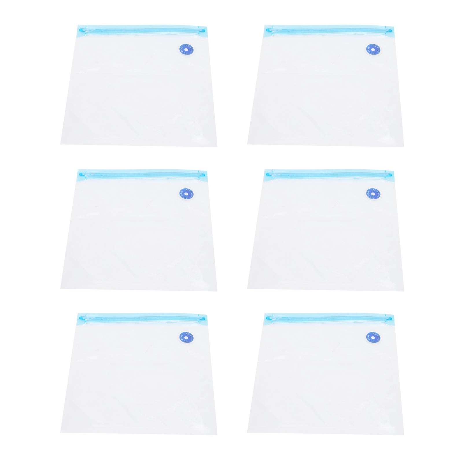 LAFGUR Sac à Fermeture Éclair sous Vide, Sac de Conservation des Aliments, 6 Pcs Sacs à Fermeture Éclair sous Vide Scellant Alimentaire Sacs de Rangement Réutilisables avec Fermetures Éclair à Double Couche Conçus