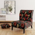 thumbnail image 2 of Designart « Blooming In Deep Red And Beige IV » Fauteuil d'Appoint Rembourré à Motif Floral Rouge - Fauteuil de Style Champêtre pour Salon, 2 of 7