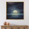 thumbnail image 3 of Designart Super Lune sur la mer II ART MURAL À CADRE FLOTTÉ, 3 of 4