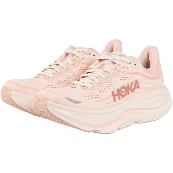 Hoka Bondi 9 Rose Latte/Rose Cream Chaussures de Course pour Femmes