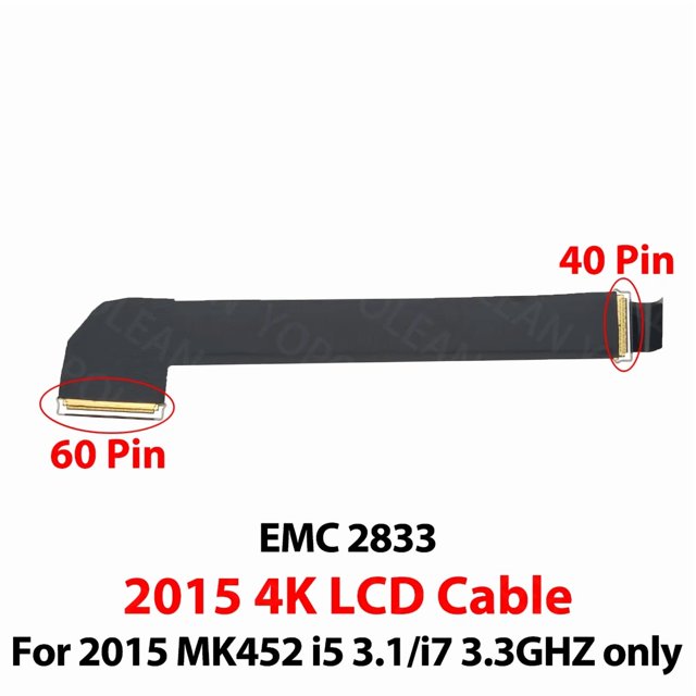 New For iMac 21.5" A1418 LCD Cable LVDs LED Display Screen Cable 2K 4K Resolutions 2012 2013 2014 2015 2016 2017 Years 2015 MK452 Lcd Cable