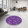 thumbnail image 4 of Ahgly Company Tapis d'Intérieur Rectangulaire Transitionnel Violet Lavable à la Machine, 7 Pieds x 10 Pieds, 4 of 7