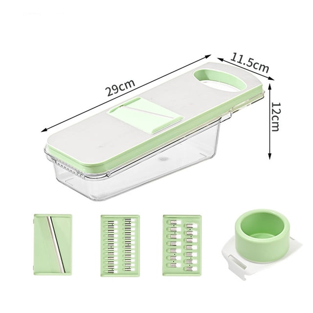Oleegame 1 Pce Coupe-Frites 7 en 1 Trancheur de Légumes Réglable Trancheur de Cuisine en Acier Inoxydable Râpe pour Trancheur de Légumes Trancheur de Concombres Trancheur Mince Trancheur de Légumes