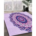 thumbnail image 3 of Ahgly Company Tapis d'Intérieur Lavables en Machine Rectangle Transitionnel Rose Fleur, 2' x 4', 3 of 7