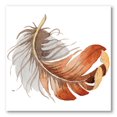thumbnail image 2 of Designart Orange Ethnic Bird Feather Canvas Wall Art, 2 of 4