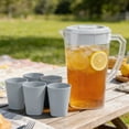 thumbnail image 4 of Transparent Cold Brew Carafe Coffee Pot Cold Brew Drip Pot Large Capacity Household Beverage Bucket Fruit Tea Dispenser with 5 Cups, 4 of 7