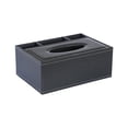 thumbnail image 2 of Leather Tissue Box Cover with Remote Control Holder | Multifunctional Organizer with Storage Compartment | Holds Tissues and Remotes | Decorative Desktop Caddy for Living Room, Bedroom, Office, 2 of 6
