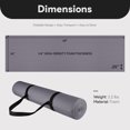 thumbnail image 4 of Fitvids 1/4-Inch High Density Thick Non Slip Workout Yoga Mat with Carry Strap, Grey, 4 of 11