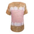 thumbnail image 3 of pxiakgy T-Shirts pour Femmes Printemps Été Décontracté Col Rond Manches Courtes Imprimé Grande Taille Haut T-Shirts Femmes Kaki + s, 3 of 7