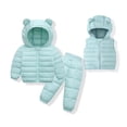 thumbnail image 2 of RXIRUCGD Ensemble de Veste Légère d'Hiver pour Garçons et Filles ( Vert, Taille : 1-2 Ans ), 2 of 7