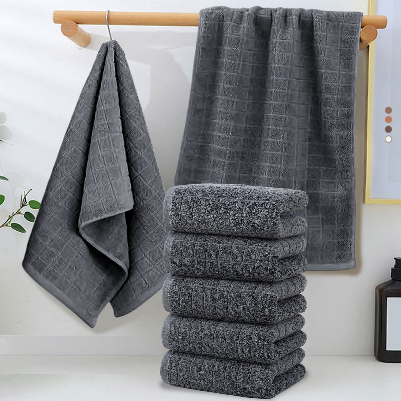 ZZkhGO Towel Set, 5-Piece Multi Color Bath Towels, Hotel Quality Thickened Wash Towels for Bathroom Spa Pool
