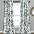 thumbnail image 1 of Lush Decor Ensemble de Rideaux Occultants pour Fenêtre Devonia Blanc et Vert, 84 Pouces x 52 Pouces, 1 of 8