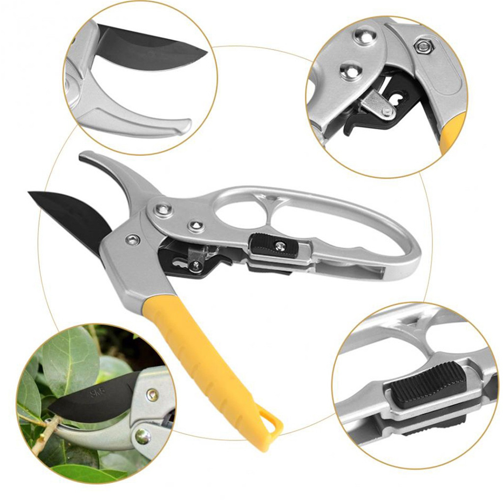 RYRDWP Clearance Segmented Pulley Effort-Saving Pruning Shears – Gardening Trimming Tools