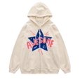 thumbnail image 1 of MesaSe Sweat à Capuche Zippé pour Femmes Mode Imprimé Étoile avec Poches, 1 of 2
