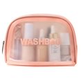 thumbnail image 1 of Toiletry Carry Pouch Matte Plastic Portable Cosmetic Bag Travel Storage Pouch, 1 of 10