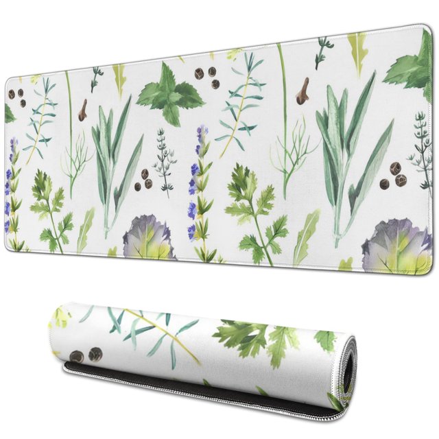 XL Gaming Mouse Pad - Cute Anime Design, Beautiful Flowers Desk Mat - Essential Computer Keyboard Mat with Stitched Edges - Perfect for Women's Office Decor and Desk Accessories - 31.5x11.8 inches