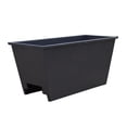 thumbnail image 1 of Mainstays 22-Inch Over-Rail Window Box Planter - Matte Black, Plastic, Weather-Resistant, for Balcony/Railing (1-Pack), 1 of 4