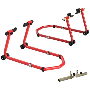 HOMCOM Support de Levage pour Moto, Support de Levage de Paddock pour Roues avant et Arrière de 850 Lb