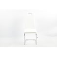 thumbnail image 4 of Chaises de salle à manger Aerys Marie avec base chromée en PU blanc (ensemble de 4), 4 of 5