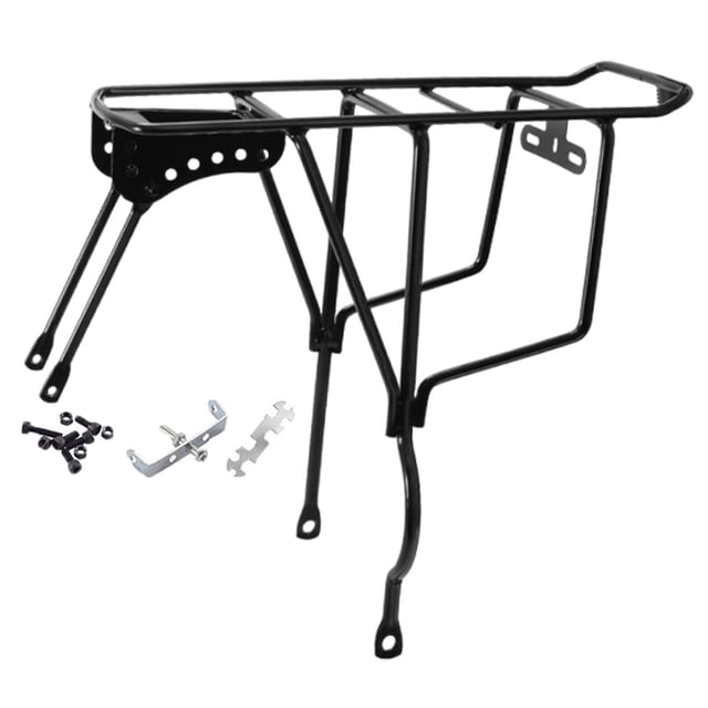 Lipstore Bicycle Rear Rack Sturdy Luggage Cargo Carrier for Traveling Outdoor Cycling Black