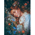 thumbnail image 1 of Romantic Woman In Flowers Canvas Wall Art 15.75x11.81 Inches, 1 of 8