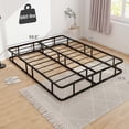 thumbnail image 3 of Costway Queen Size Metal Platform Bed Frame Mattress Foundation with Slat Support Black, 3 of 10